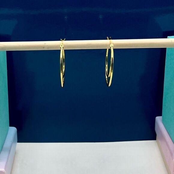 BBH Gold Vermeil Double Hoop Earringd - Picture 4 of 10